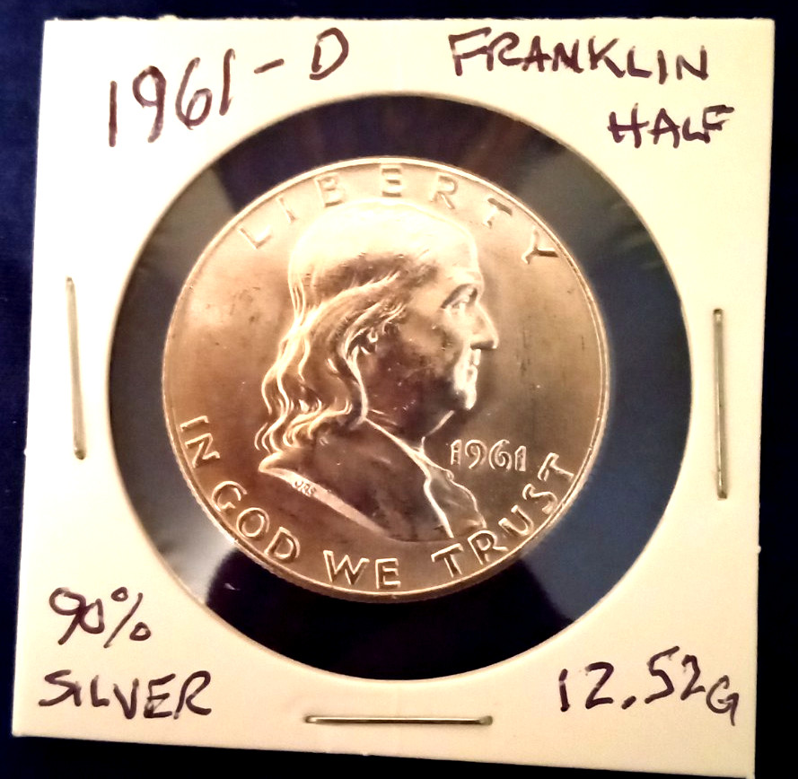 1961-D 50C Benjamin Franklin Half Dollar - Extra Fine Condition - Beautiful