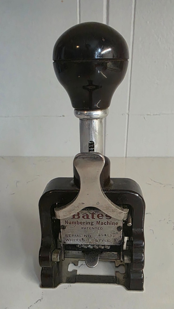 Vintage Bates Multiple Movement Numbering Machine Stamp 6 Wheels Style E