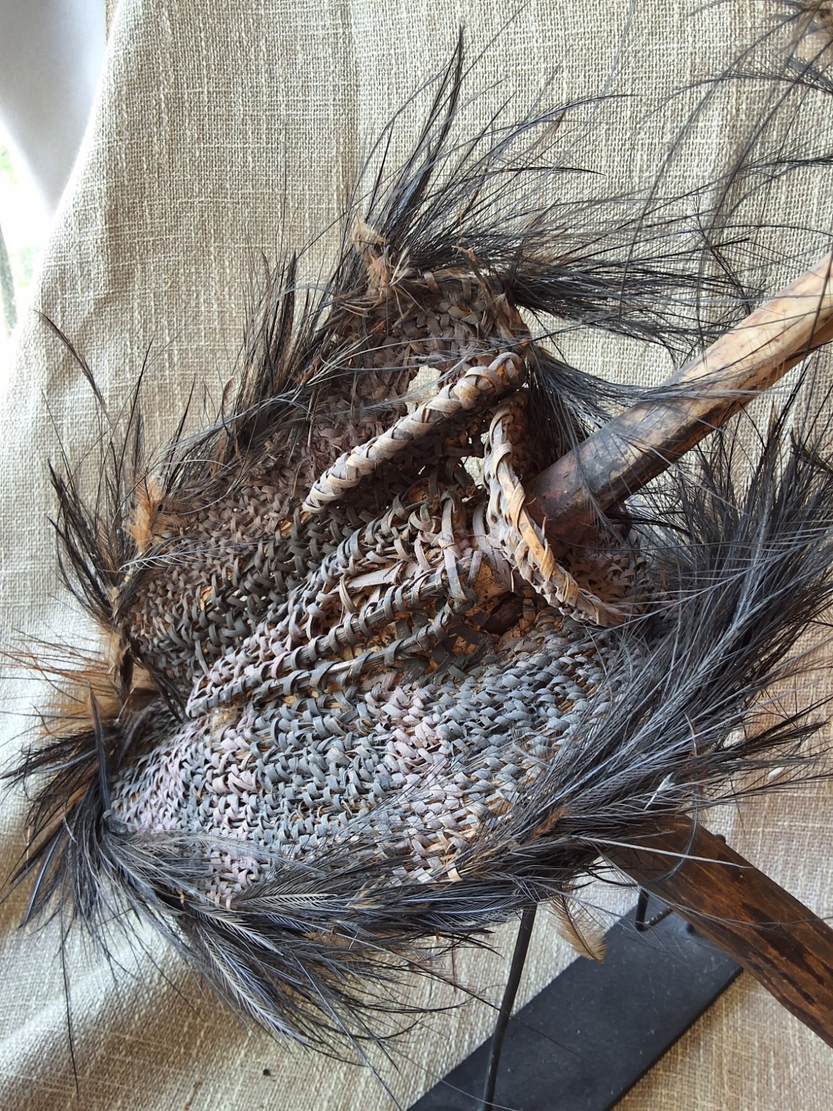 Papua New Guinea Bone Axe with Cassowary feathers - Ceremonial Dance