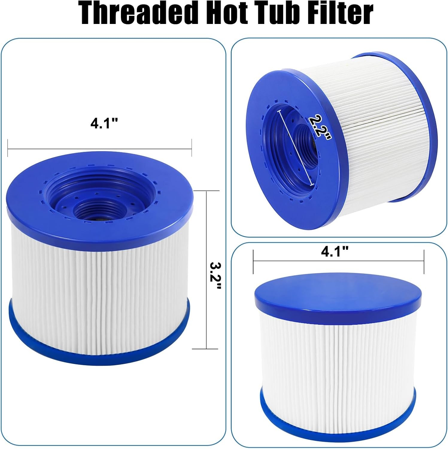 Screw in Spa Filters for Wave Spa/Cosyspa, Co-z Hot...