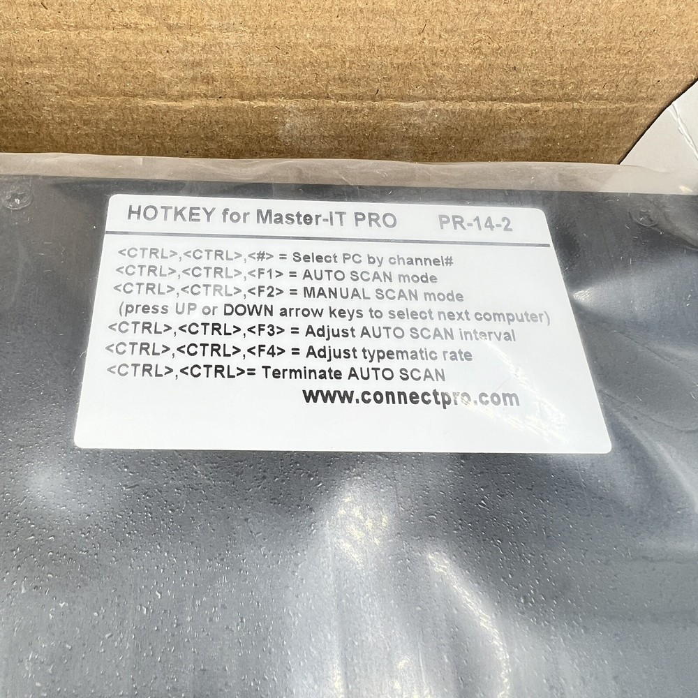 ConnectPRO Switch Hotkey PR-14-2 Master-IT PRO KVM New in Box!