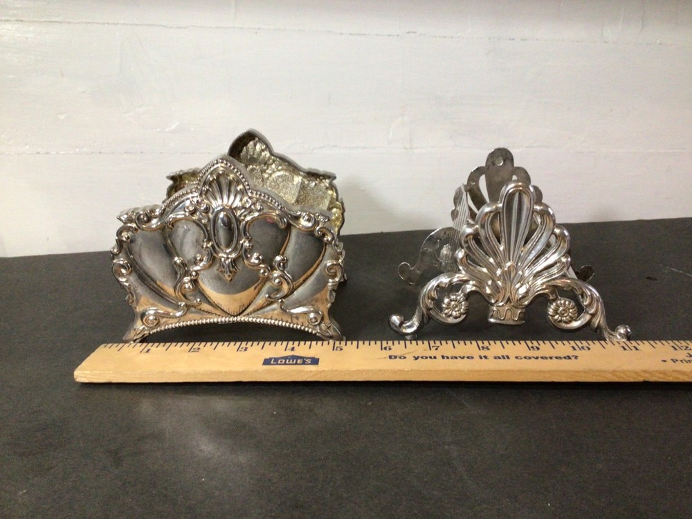 Silver Plate SilverWare Caddy x2