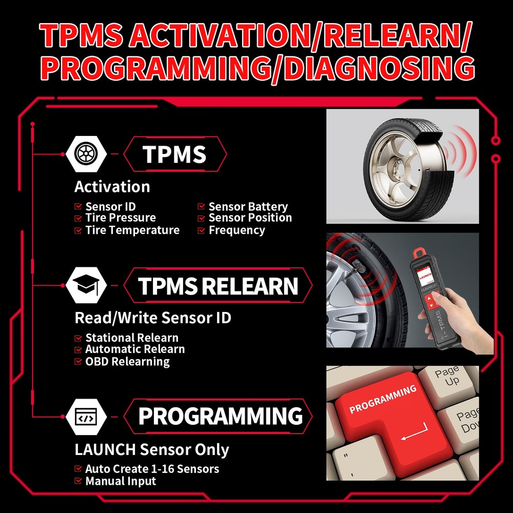 Launch i-TPMS Handheld TPMS Service Tool Can be Binded with X-431 Scanner