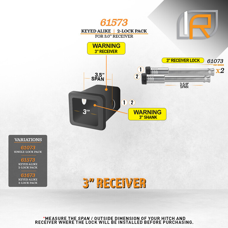 61573-D | Receiver Lock for 3 in Receiver