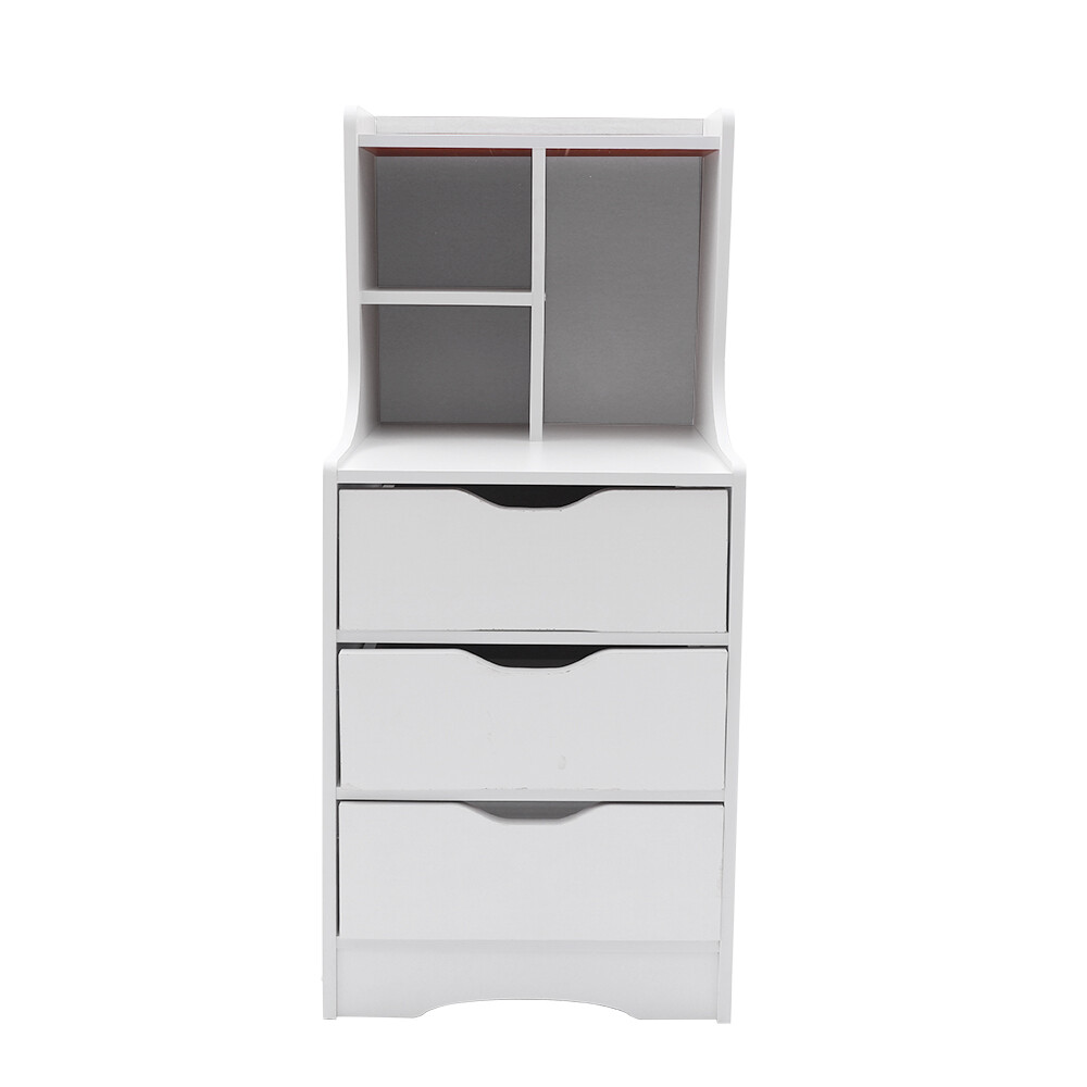 3 Drawers End Side Bedside Table Nightstand Organizer Storage Table Bedroom