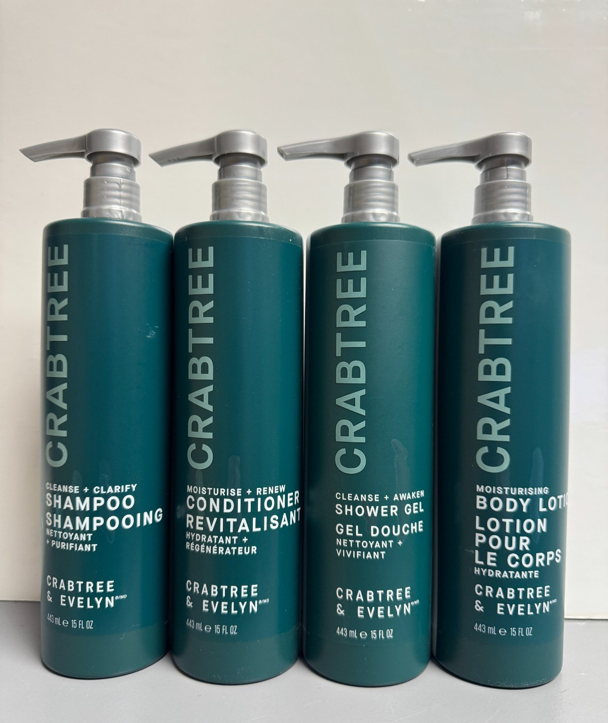 Crabtree & Evelyn Hotel Collection Shampoo Conditioner Shower Gel Lotion 15oz