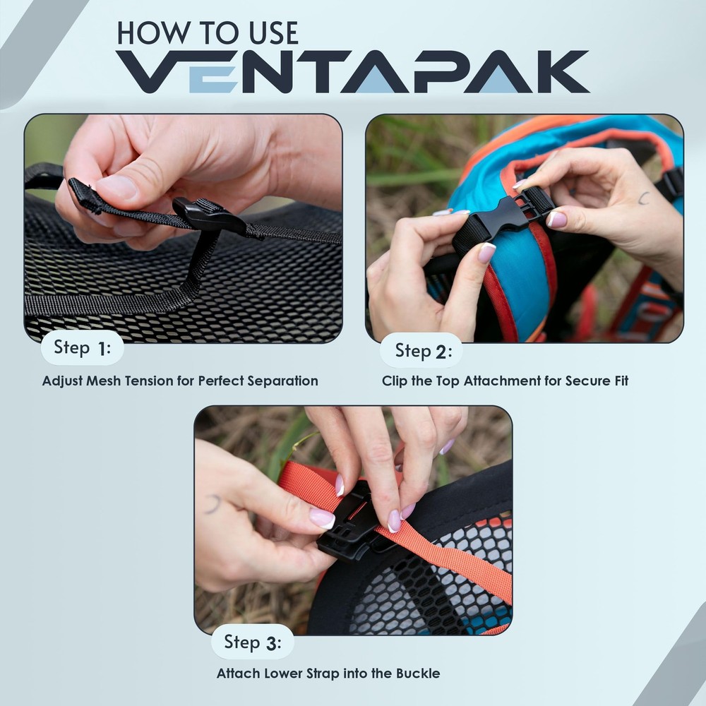 Lightweight Ventilation Backpack Spacer - Frame for Hiking, Commuting & Bikin...