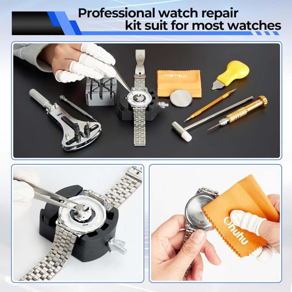 Watch Repair Repairing Tools Kit Case Remover Opener Bar Set Clock Tool