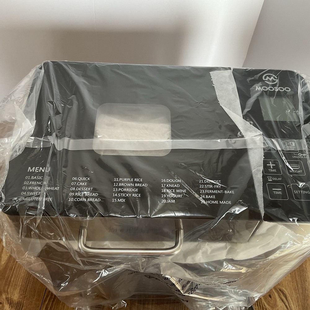 Moosoo BM8202 25 In 1 2lb Programmable Bread Machine Maker Digital Touch NEW