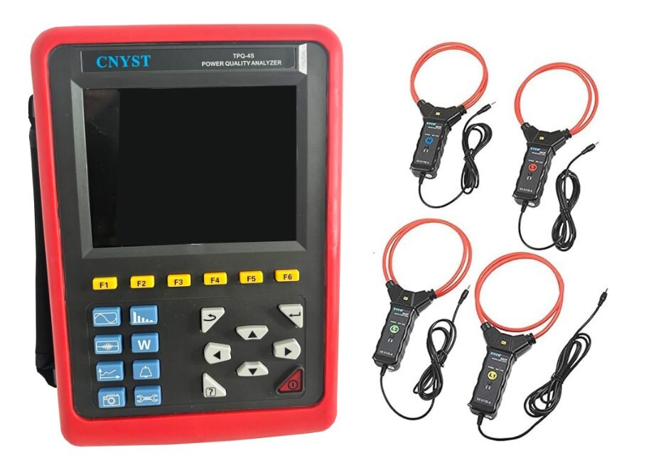 Power Quality Meter Analyzer With 4 PCS Ф300mm Flexible Coil Current Sensor