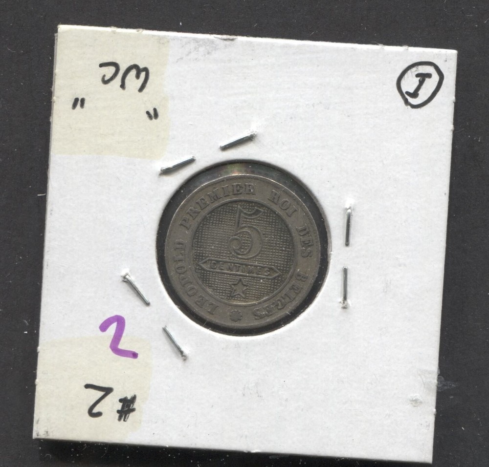 1863- Belgium- 5 Cents