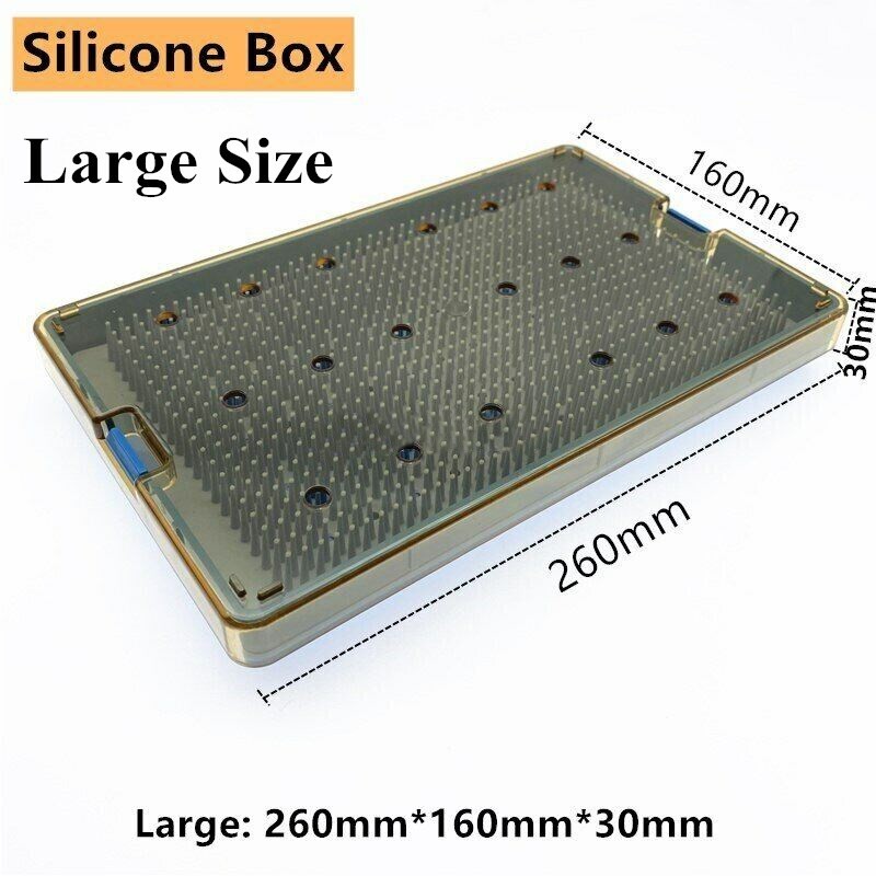 Silicone Sterilization Tray Case Disinfection Box Large Size for Instruments USA
