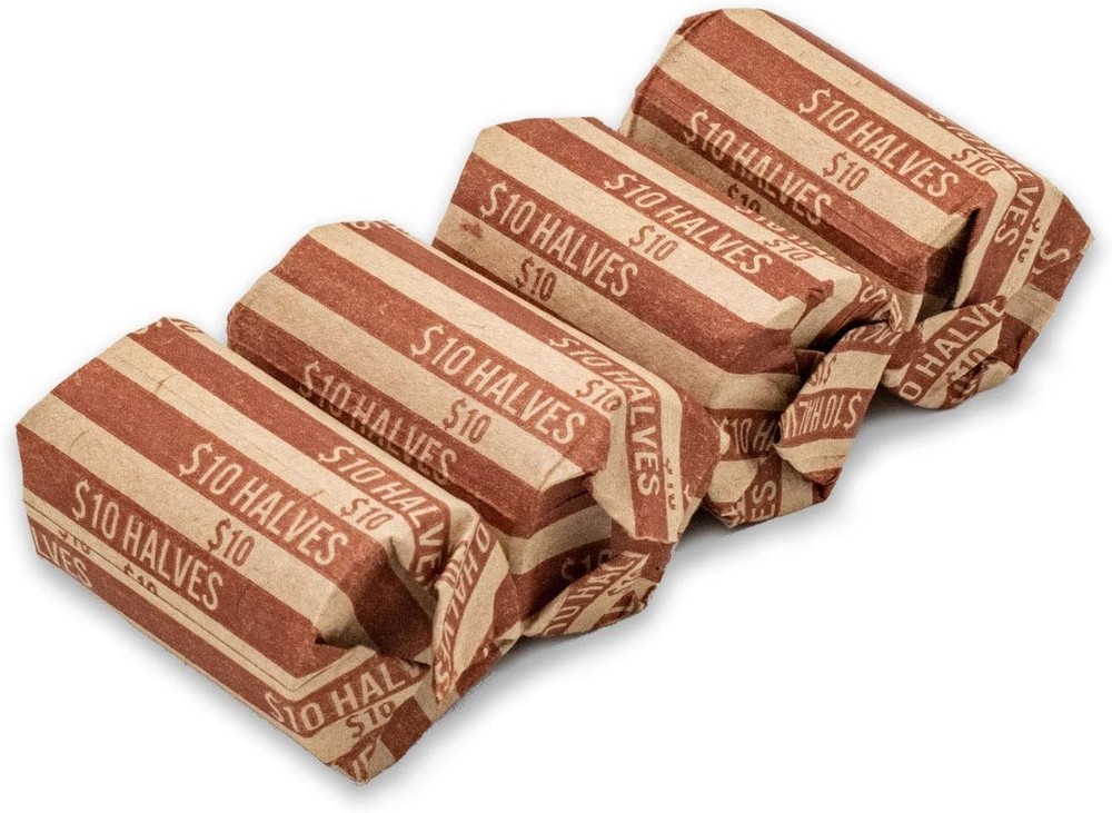 Half Dollar Flat Coin Wrappers, Solid Bundle of 100