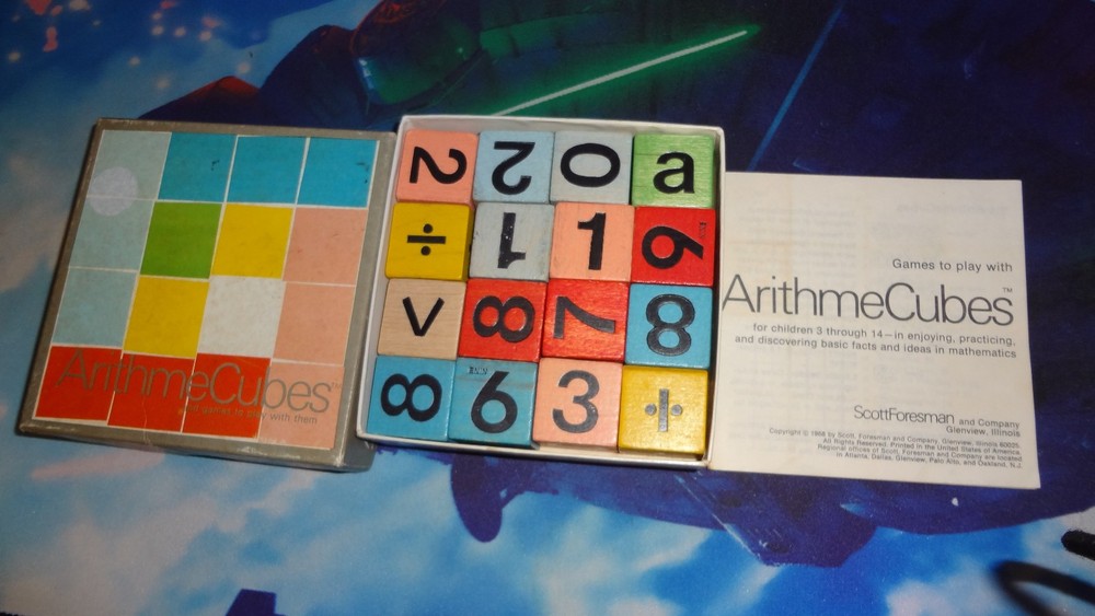 Vintage ArithmeCubes Math Aid Game by ScottForesman Learn Education 2156