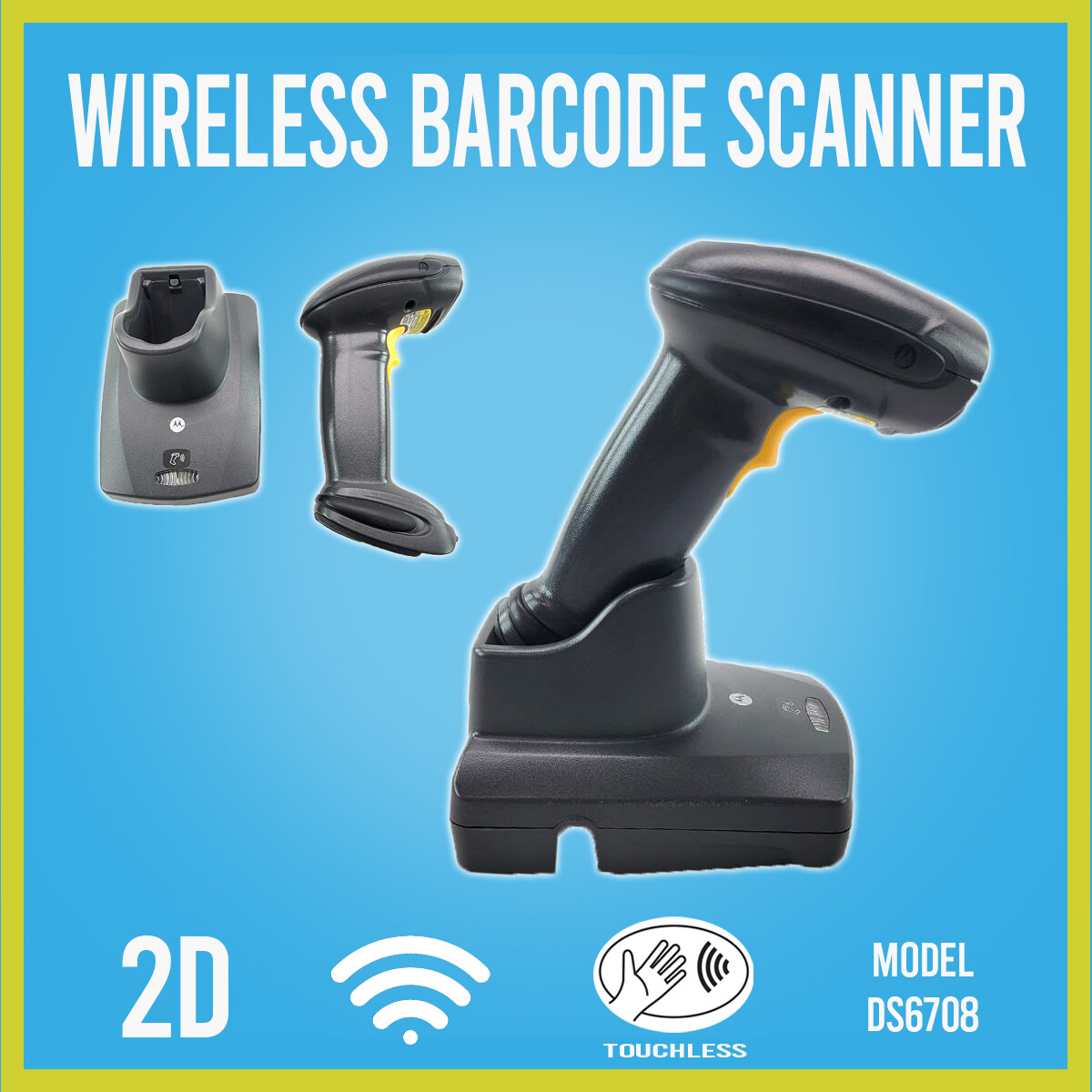 Motorola Symbol DS6878 Wireless Barcode Scanner CR0078-PC1F007WR Cradle