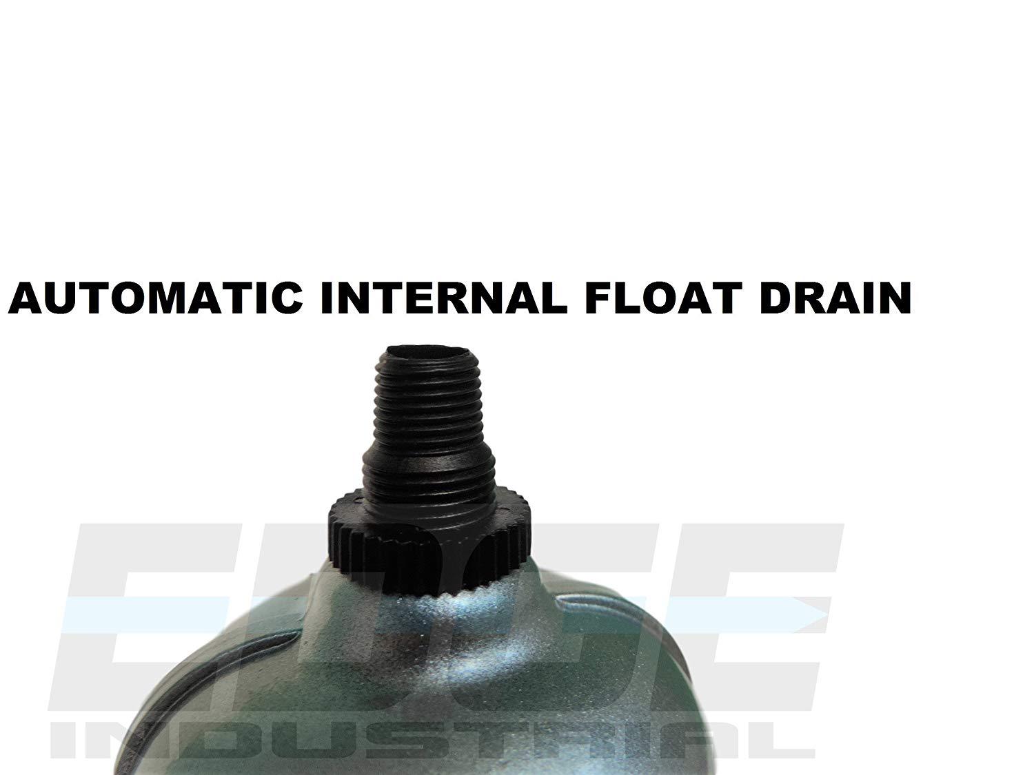 3/4" HEAVY DUTY IN LINE COMPRESSED AIR WATER SEPARATOR MOISTURE TRAP, AUTO DRAIN