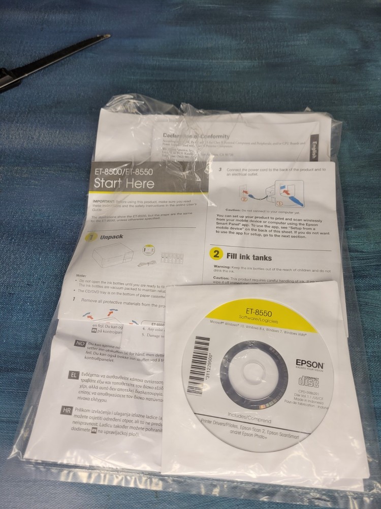 Epson ET-8550 Software/Logiciels CD