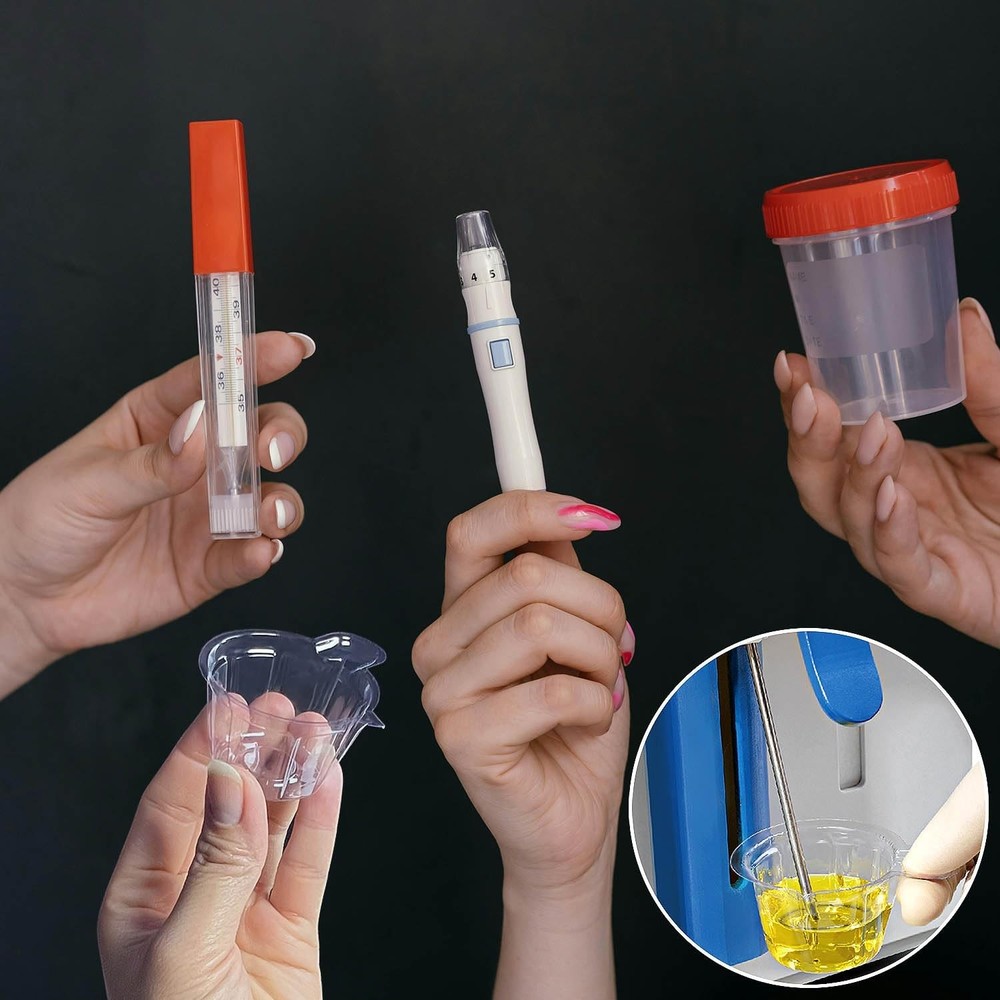 Disposable Urine Collection Cups with Handle – 40ml Sample Containers (200 Pac