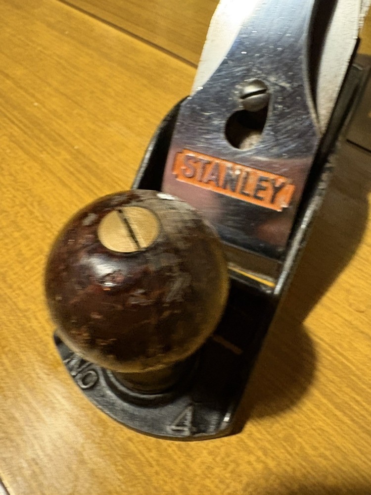 Vintage Stanley Bailey No 4 Wood plane Smooth Bottom