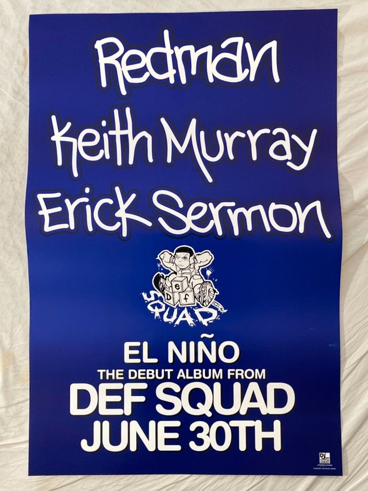 El Niño Def Squad 1998 Promo Poster Heavy Stock Redman Keith Murray Hip Hop Rap
