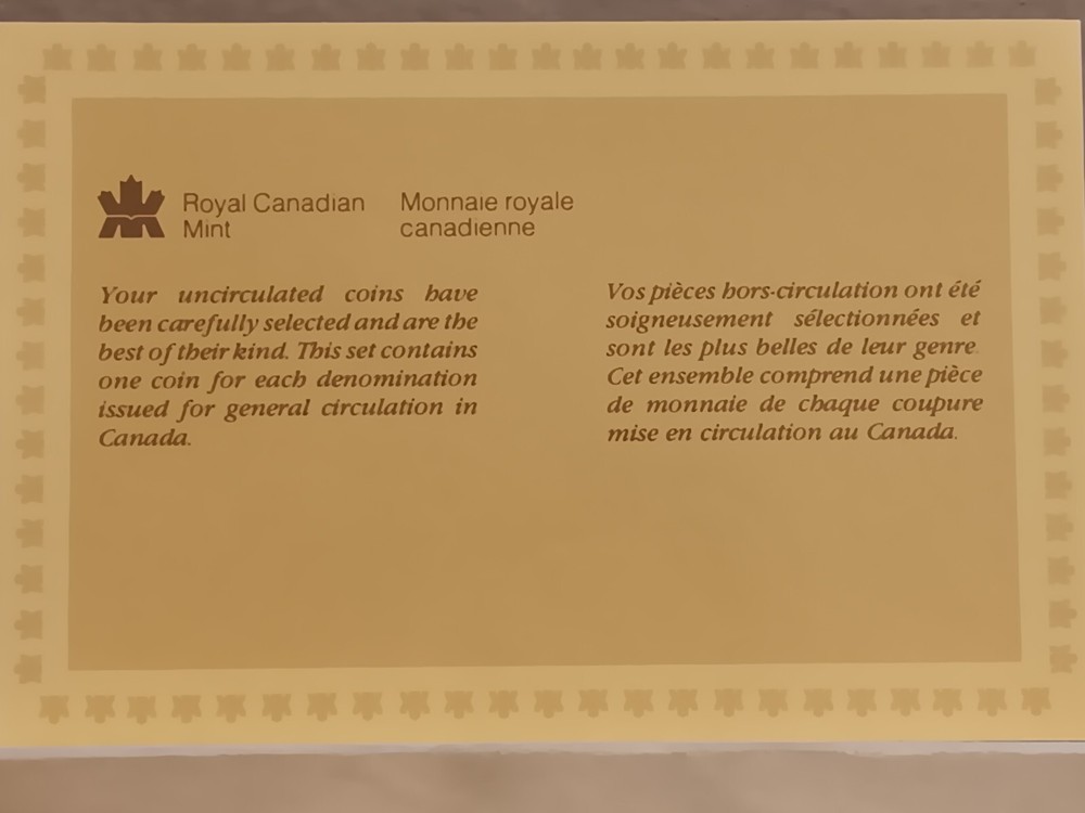 1985 Canadian Uncirculated 6 Coin Set