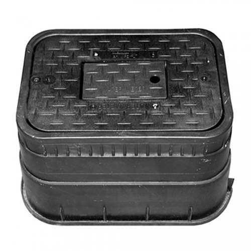 12" Water Meter Box with Black Reader Lid