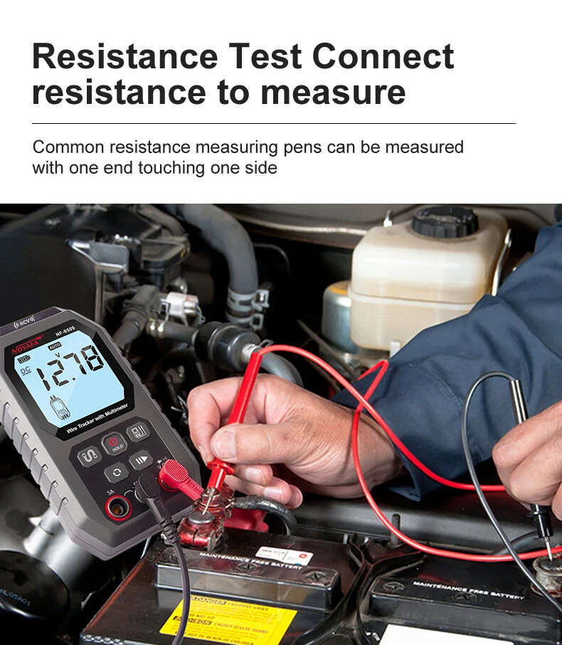 2in1 Network Cable Tester & Digital Multimeter Cable Tracker Cat5Cat6 PoE Tester