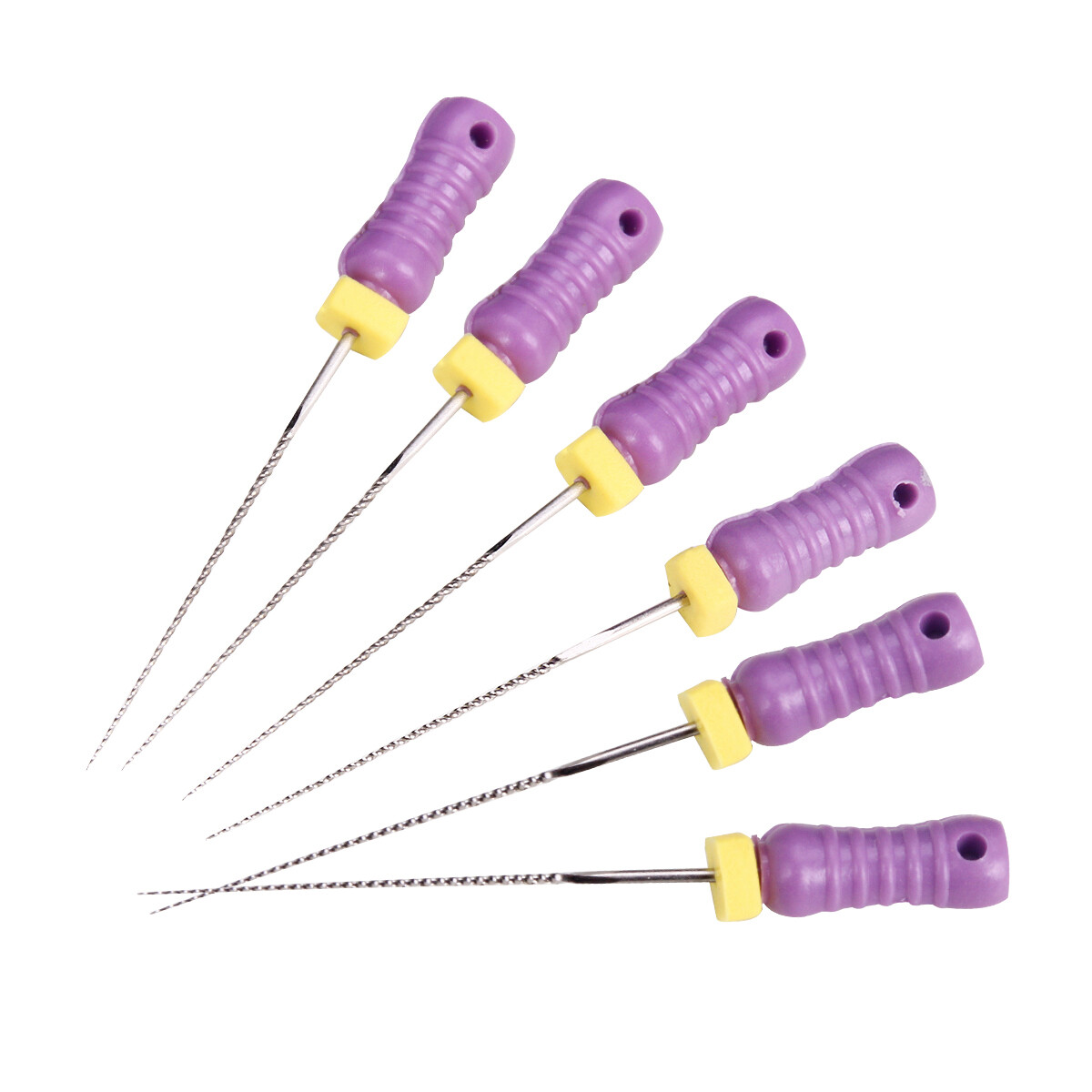 6pcs AZDENT Dental Endodontic Files K-Files Hand Use 10# 25mm Stainless Steel CE