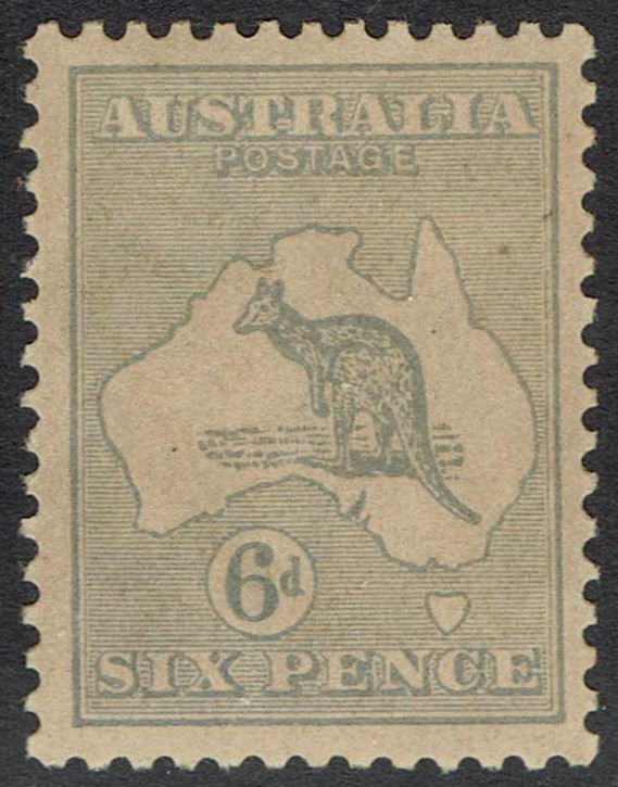 AUSTRALIA 1915 KANGAROO 6D 2ND WMK