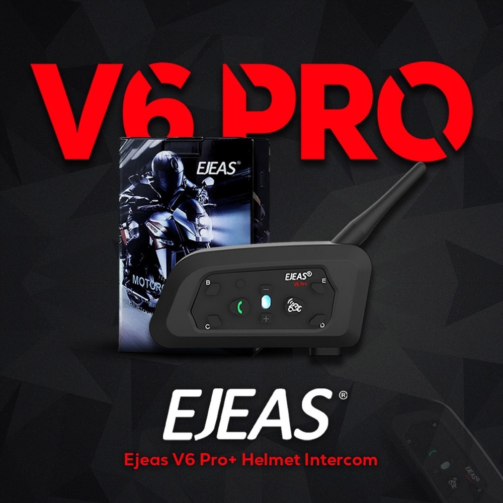 EJEAS V6 Pro + Helmet Intercom Communication System V6 Motorcycle Bluetooth