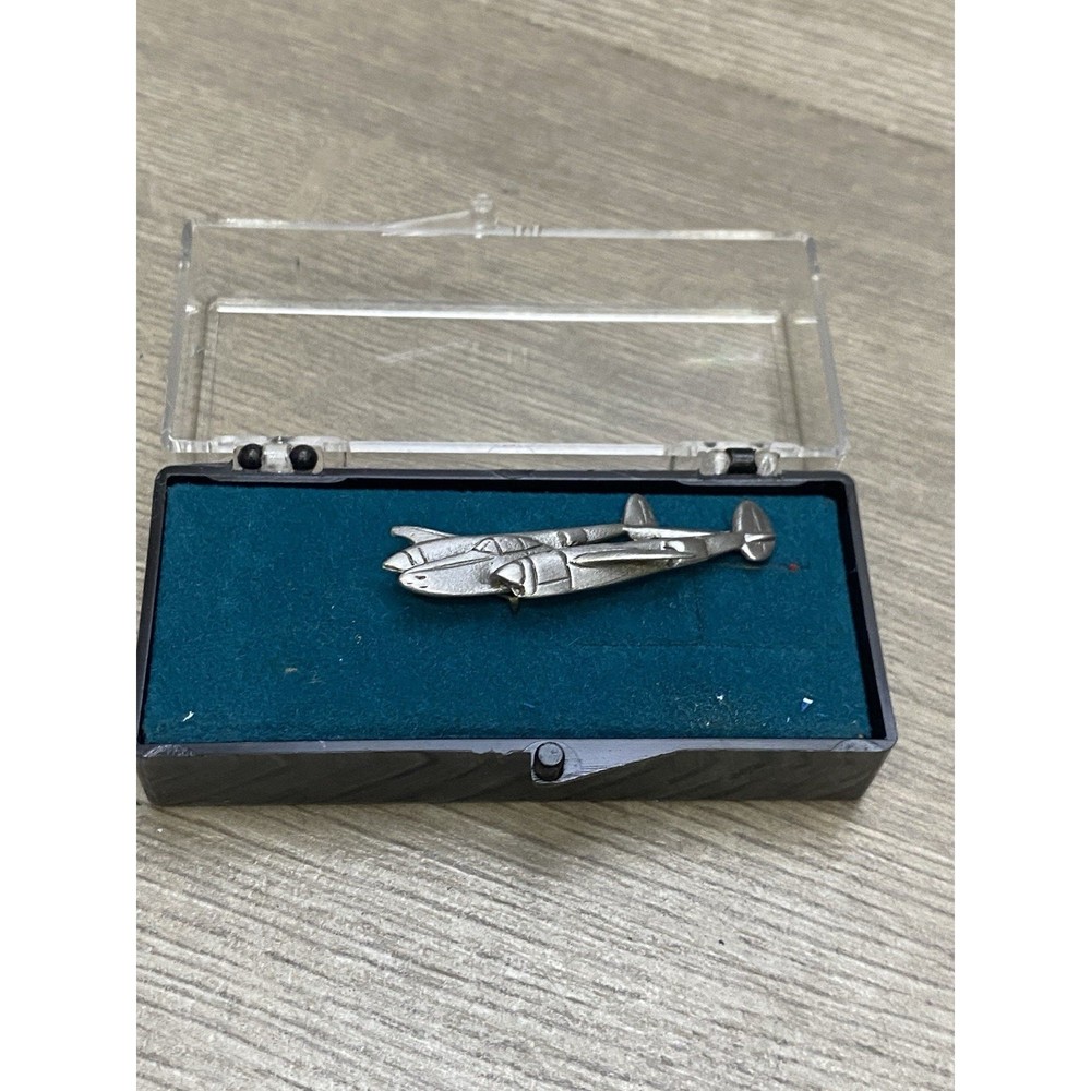 Pewter Lockheed P-38 Lightning Aircraft Lapel Pin