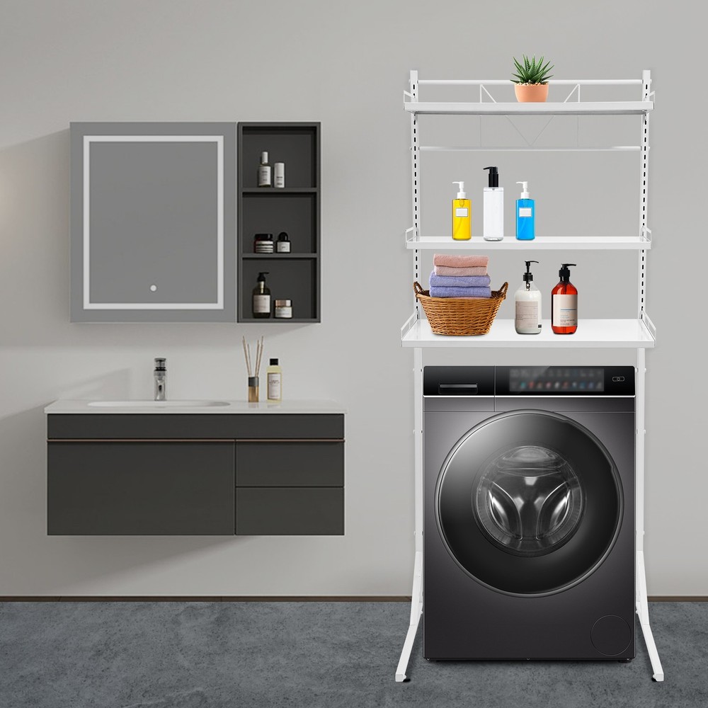 3-tier Washing Machine Shelf Multi-functional Laundry Storage Shelf Space Saving