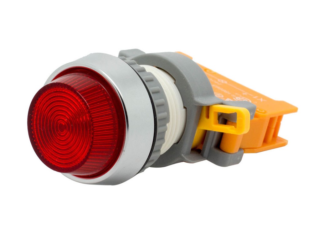 PLN-22A ATI Red LED Pilot Indicator Light 22mm 12V DC Replaceable Lamp