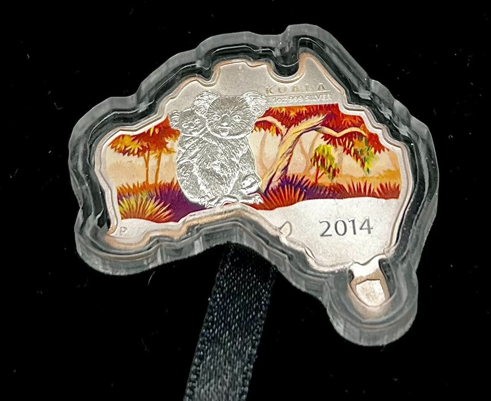 2014 Australian Map- Shaped Coin - Koala, Mintage: 6000