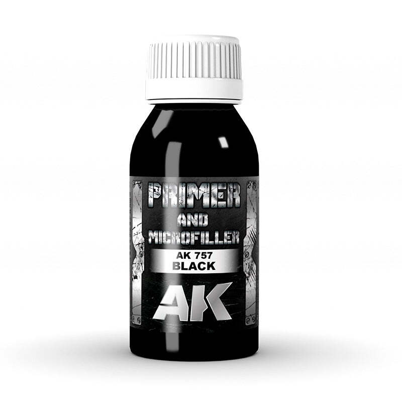 AK Interactive AK757 Black Primer and Microfiller 100ml - US