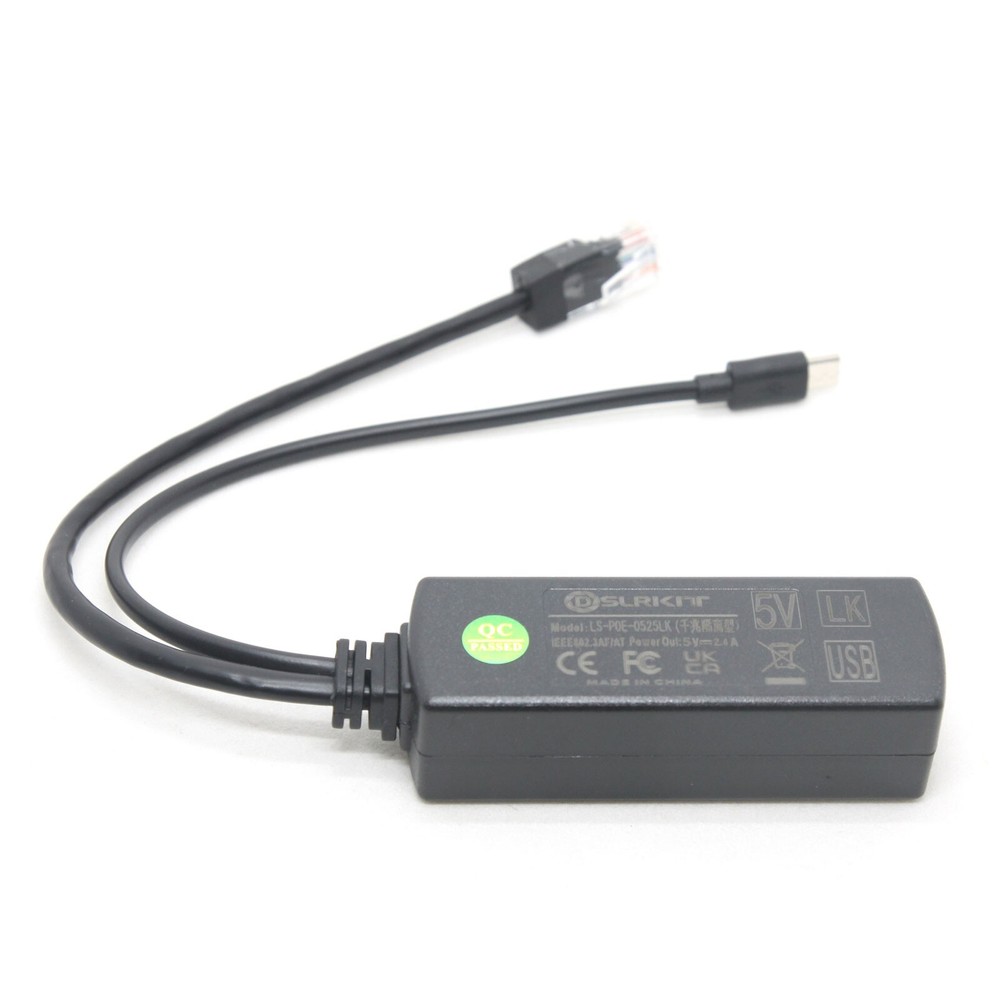 Gigabit Active PoE Splitter 5V Micro USB Jetson Nano Raspberry Pi 3B+ 3B Plus