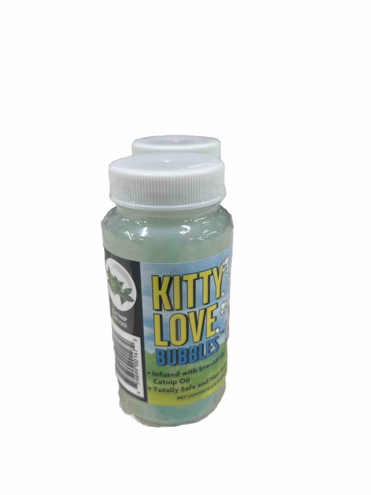 Kitty Love Bubbles, Catnip Scented Bubbles 4 Oz Bottles Each 2-PACK