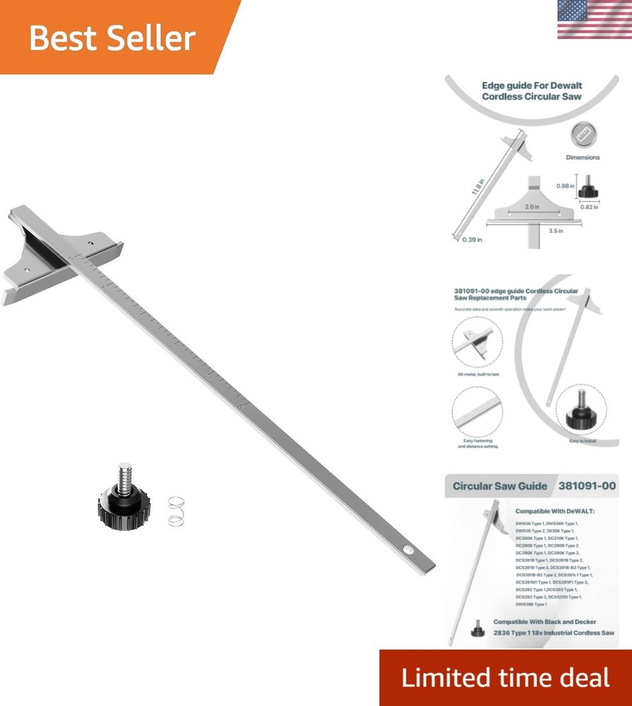 Circular Saw Guide Replacement for De-Walt - Precision Cutting Fence
