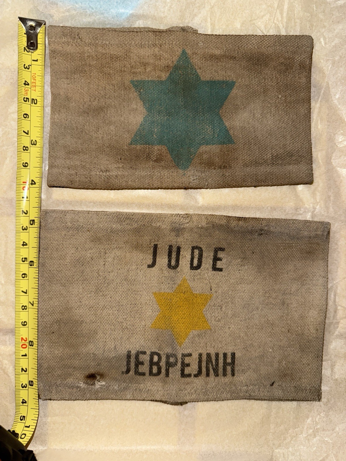 Vintage Ghetto Armbands Star of David Jude Markings Set of 2