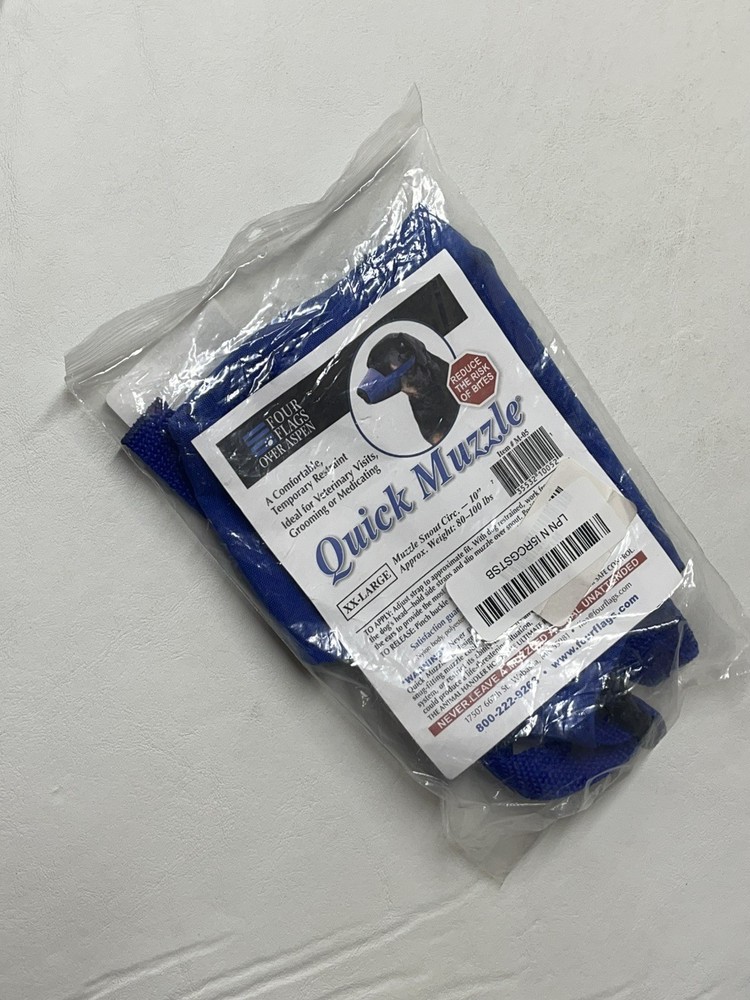 Four Flags Dog Muzzle X-Small, Quick Muzzle, Blue