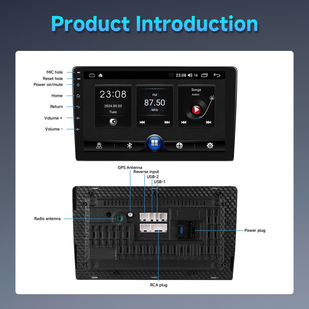 9" TOUCHSCREEN WIRELESS CARPLAY ANDROID AUTO STEREO FOR NISSAN ALTIMA 2008-2012
