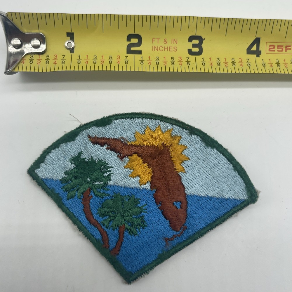 Florida Pie Shaped Patch Cut Edge Florida Sun Shine Beach 3.5”
