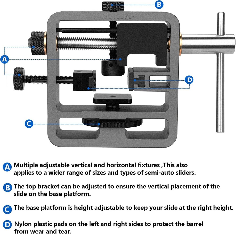 Pridefend Sight Pusher for Glock Square Slides,Sight Tool, Dark Grey