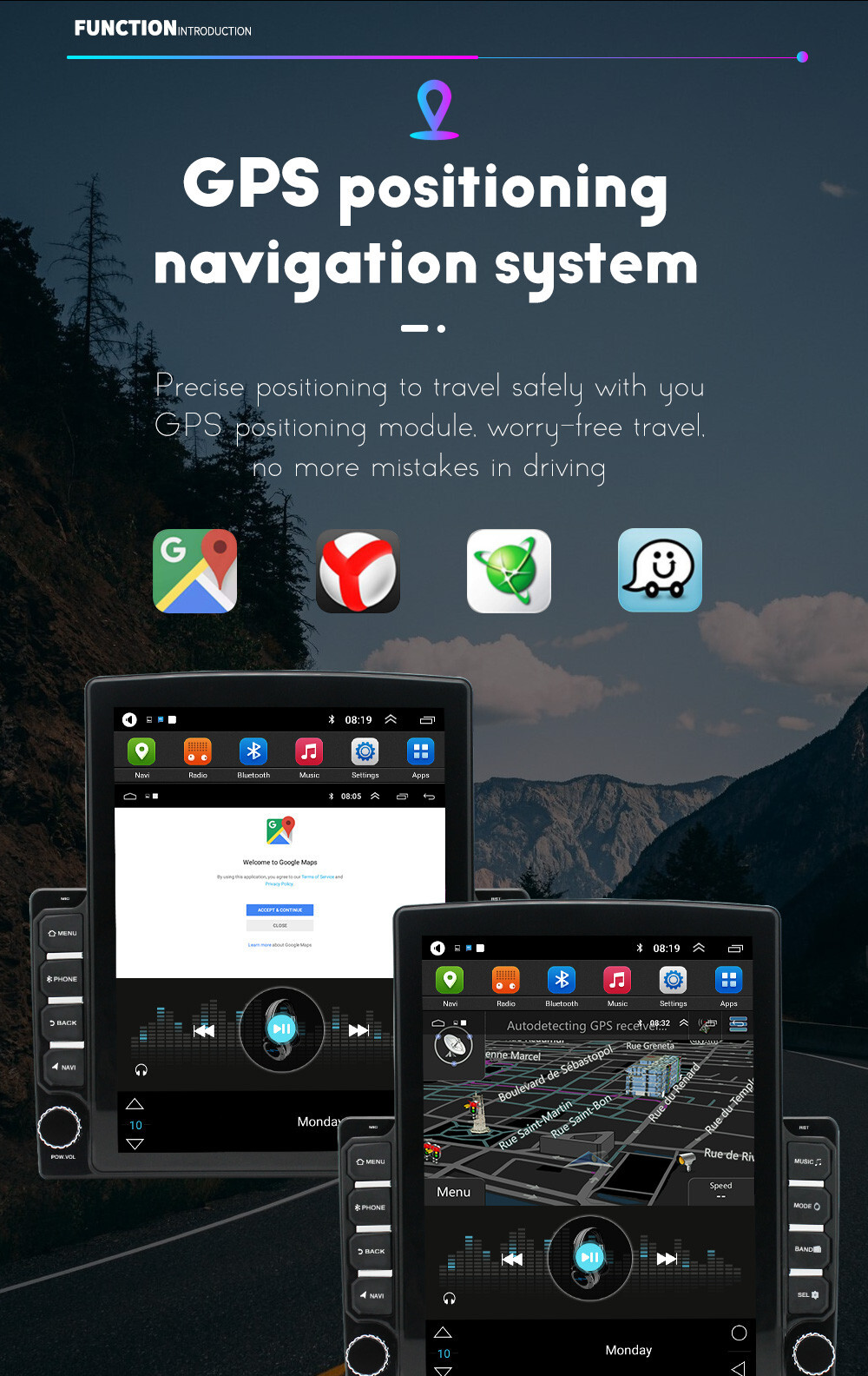 Fit For 2007-2015 Fiat 500 Android 14 For Carplay Car Stereo Radio GPS Navi BT