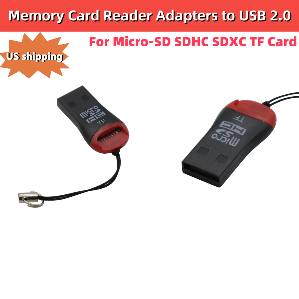 Memory Card Reader Adapters to USB 2.0 Adapter For Micro-SD SDHC SDXC TF Card