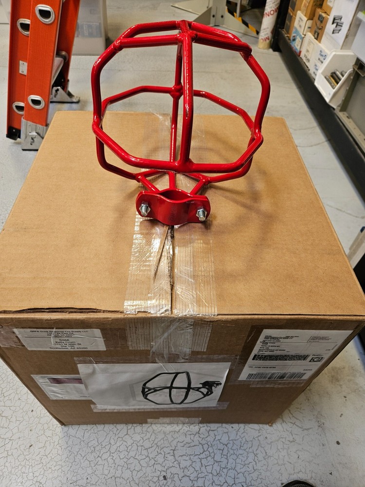 QRFS Heavy Duty Head Guard-Side Mount-Red-Open Pipe Size