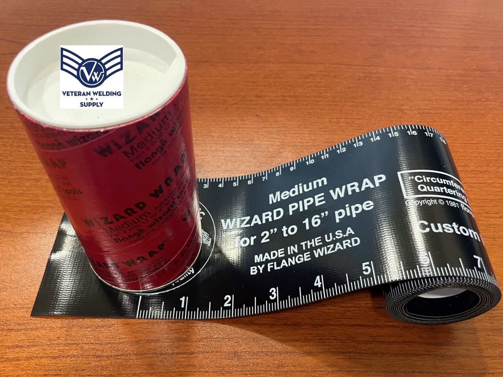 Flange Wizard  WW-17  Wizard Wrap Medium 2" to 16" pipe  pipewrap