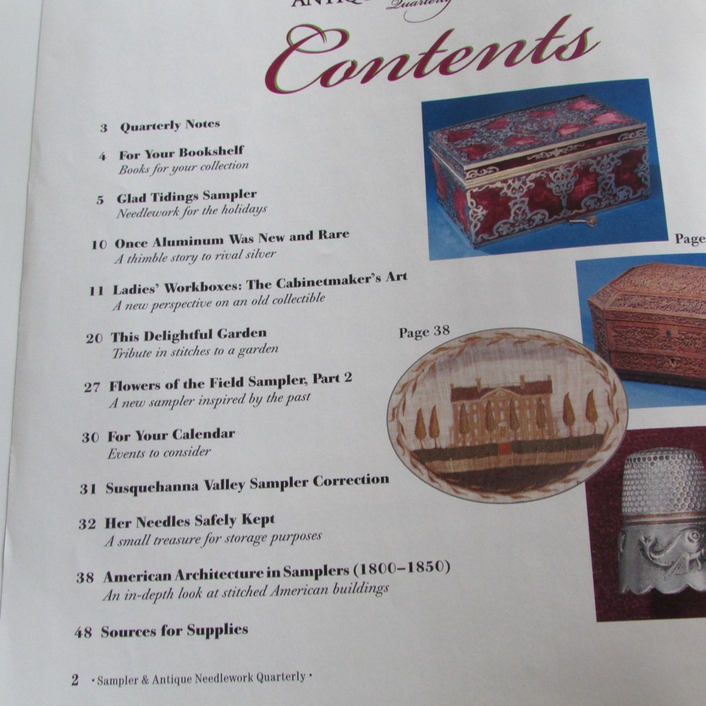 Sampler & Antique Needlework Quarterly Magazine Vol 33