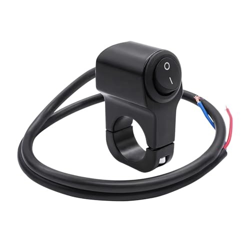 Motorcycle Handlebar Switch, 12V Waterproof Handlebar Light Switch with 1 PCS