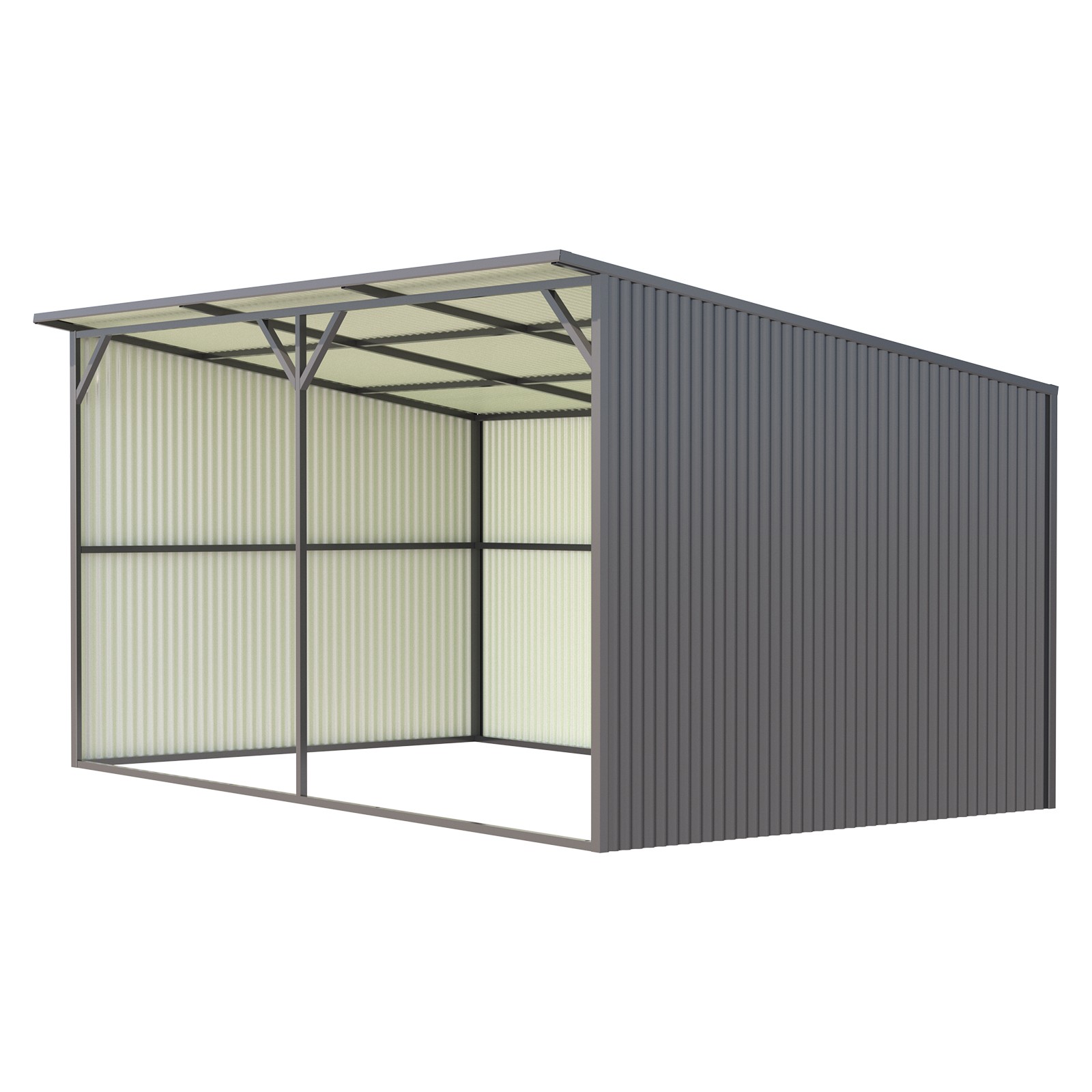 Winter 20'x12' Galvanized Metal Livestock Shelter Building for Farm FREE SHIPING